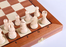 Load image into Gallery viewer, 13 3/4" Olympic Small Intarsy Wooden Chess Set
