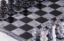 Load image into Gallery viewer, 13" Onyx Chess Set - Grey and Black