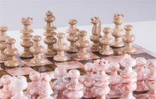 Load image into Gallery viewer, 14" Onyx Chess Set - Pink and Brown