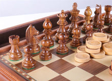 Load image into Gallery viewer, 15" Staunton Chess & Checker Set