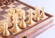 Load image into Gallery viewer, 15" Wooden Chess/Checker Set