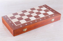 Load image into Gallery viewer, 16" Folding Tournament Chess Set - German Design in Shishamwood