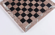 Load image into Gallery viewer, 16" Marble Chess Board in Marina & Black