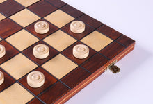 Load image into Gallery viewer, 16" Wooden Checkers Set (64 squares)