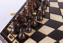 Load image into Gallery viewer, 3 Player Medium Wood Chess Set