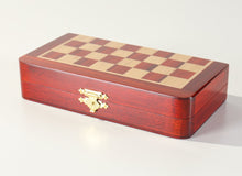 Load image into Gallery viewer, 7 3/8" Magnetic Folding Chess Set in Blood Rosewood & White Maple