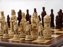 Load image into Gallery viewer, Camelot Chess Pieces by Berkeley - Cardinal Red