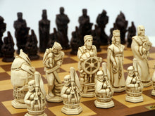 Load image into Gallery viewer, Christopher Columbus Chess Pieces by Berkeley - Russet Brown
