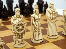 Load image into Gallery viewer, Christopher Columbus Chess Pieces by Berkeley - Russet Brown