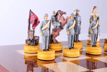 Load image into Gallery viewer, Civil War Chess Set with Storage