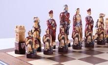 Load image into Gallery viewer, Crusades Chess Set with Maple and Walnut Board