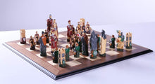 Load image into Gallery viewer, Crusades Chess Set with Maple and Walnut Board