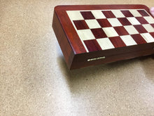 Load image into Gallery viewer, DEAL ITEM: 10" Magnetic Folding Chess Set in Blood Rosewood & White Maple