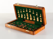 Load image into Gallery viewer, DEAL ITEM: 12" Magnetic Folding Chess Set in Golden Rosewood