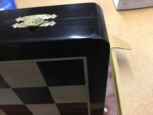 Load image into Gallery viewer, DEAL ITEM: Large 15 3/4" Folding Magnetic Rosewood/Maple Chess Set in Leatherette Case