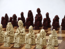 Load image into Gallery viewer, Egyptian Chess Pieces by Berkeley - Cardinal Red