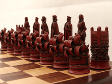 Load image into Gallery viewer, Elizabethan Chess Pieces by Berkeley - Cardinal Red