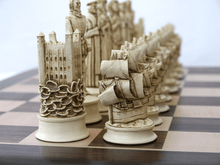 Load image into Gallery viewer, Elizabethan Chess Pieces by Berkeley - Cardinal Red