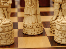 Load image into Gallery viewer, English Chess Pieces by Berkeley - Cardinal Red