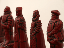 Load image into Gallery viewer, English Chess Pieces by Berkeley - Cardinal Red