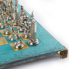 Load image into Gallery viewer, Gold and Silver Greek Mythology Chess Set - 21 1/4"