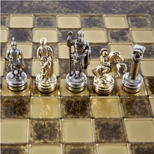 Load image into Gallery viewer, Greek Roman Period Chess Set with Storage - 11"