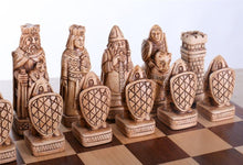 Load image into Gallery viewer, House of Hauteville Chess Set and Board Combo - Antique White and Brown Marble