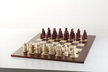 Load image into Gallery viewer, Isle of Lewis Chess Pieces by Berkeley - Cardinal Red