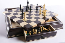 Load image into Gallery viewer, JLP Hardwood Cabinet with Drawers and Removable Chess Board