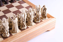 Load image into Gallery viewer, Christopher Columbus Pieces on Beech Wood Storage Chest
