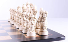 Load image into Gallery viewer, Hollywood's Golden Age Chess Set on Birdseye Maple Board