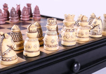 Load image into Gallery viewer, Medieval Chess & Checkers Set