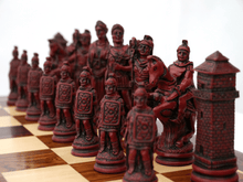 Load image into Gallery viewer, Roman Chess Pieces by Berkeley - Cardinal Red