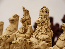 Load image into Gallery viewer, Royal Beasts Chess Pieces by Berkeley - Cardinal Red