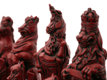 Load image into Gallery viewer, Royal Beasts Chess Pieces by Berkeley - Cardinal Red