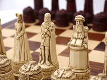 Load image into Gallery viewer, Scottish Chess Pieces by Berkeley - Cardinal Red