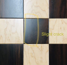 Load image into Gallery viewer, STACK Chessboard - Tournament Edition in Rosewood and Birdseye Maple (DISCOUNTED FOR IMPERFECTION)