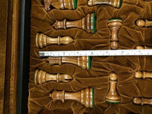 Load image into Gallery viewer, Stitched Leather Chess Box Velvet Tray Style - up to 4" Pieces