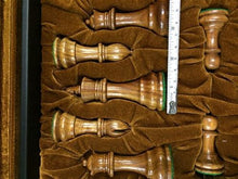 Load image into Gallery viewer, Stitched Leather Chess Box Velvet Tray Style - up to 4" Pieces