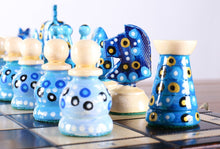 Load image into Gallery viewer, Sydney Gruber Painted 17" Large Kings Chess Set #2