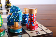 Load image into Gallery viewer, Sydney Gruber Painted 20" Large King's Inlaid Chess Set #1