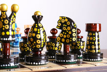 Load image into Gallery viewer, Sydney Gruber Painted 20" Large King's Inlaid Chess Set #1