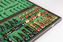 Load image into Gallery viewer, Sydney Gruber Painted Bronze & Black India Chess Set