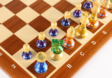 Load image into Gallery viewer, Sydney Gruber Painted Club Chess Set Combo #2 in Multicolor vs Black