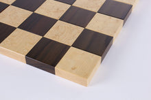 Load image into Gallery viewer, the STACK Chessboard - Tournament Edition in Rosewood and Birdseye Maple