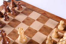 Load image into Gallery viewer, Timeless Chess Pieces on Burl Wood Board