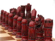 Load image into Gallery viewer, Victorian Chess Pieces by Berkeley - Cardinal Red