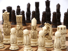 Load image into Gallery viewer, Victorian Chess Pieces by Berkeley - Russet Brown