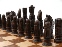 Load image into Gallery viewer, Victorian Chess Pieces by Berkeley - Russet Brown