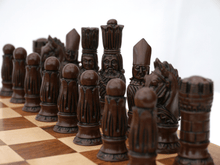 Load image into Gallery viewer, Victorian Chess Pieces by Berkeley - Russet Brown